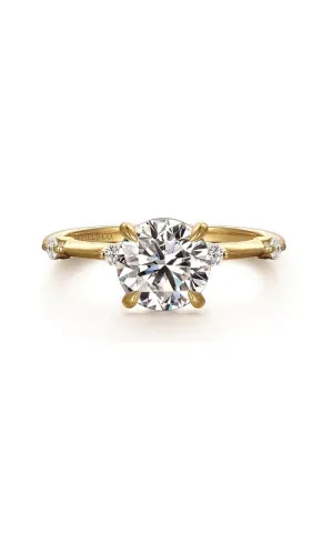 14K Yellow Gold Round Diamond Engagement Ring G14896