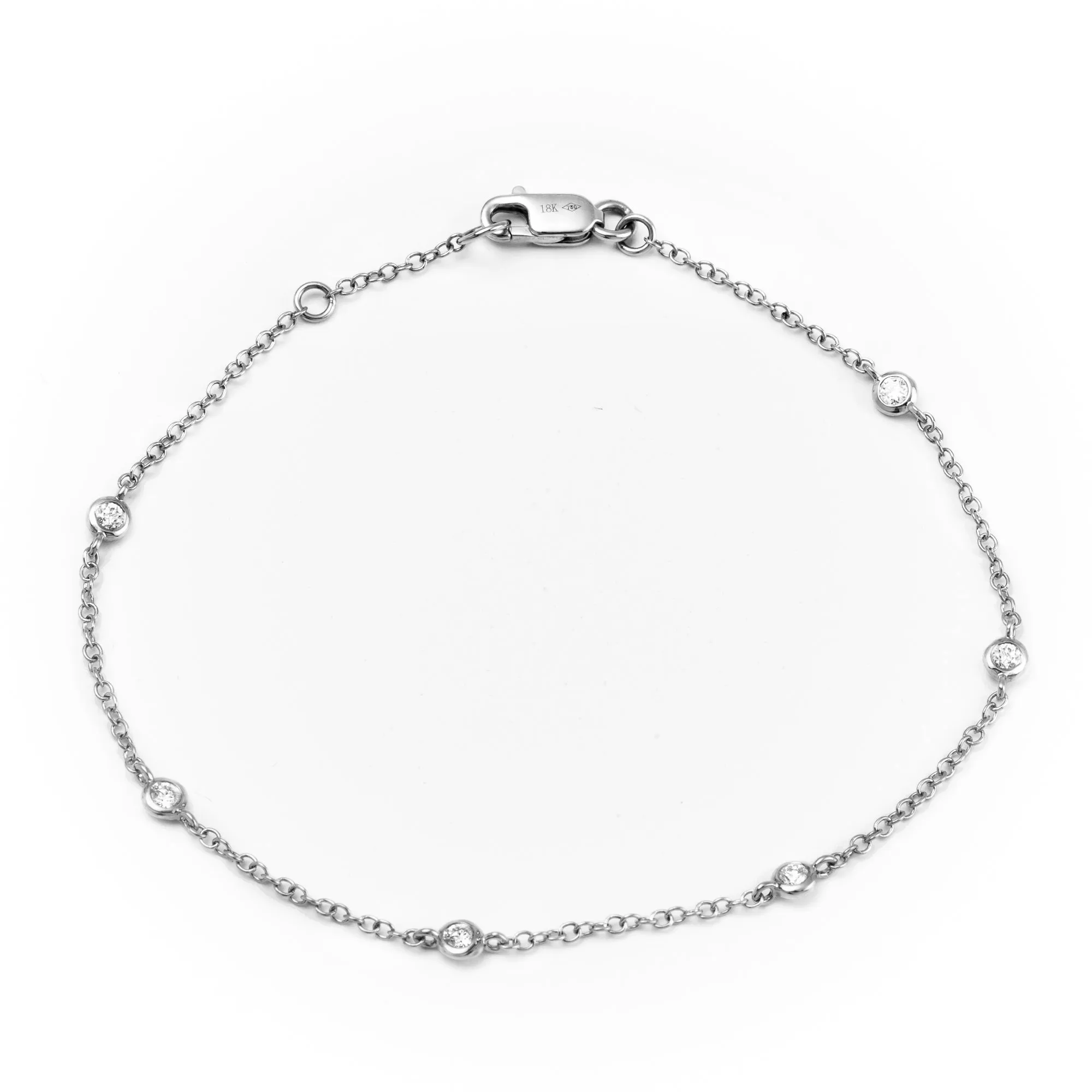 18K White Gold Diamond Bracelet - 20663070