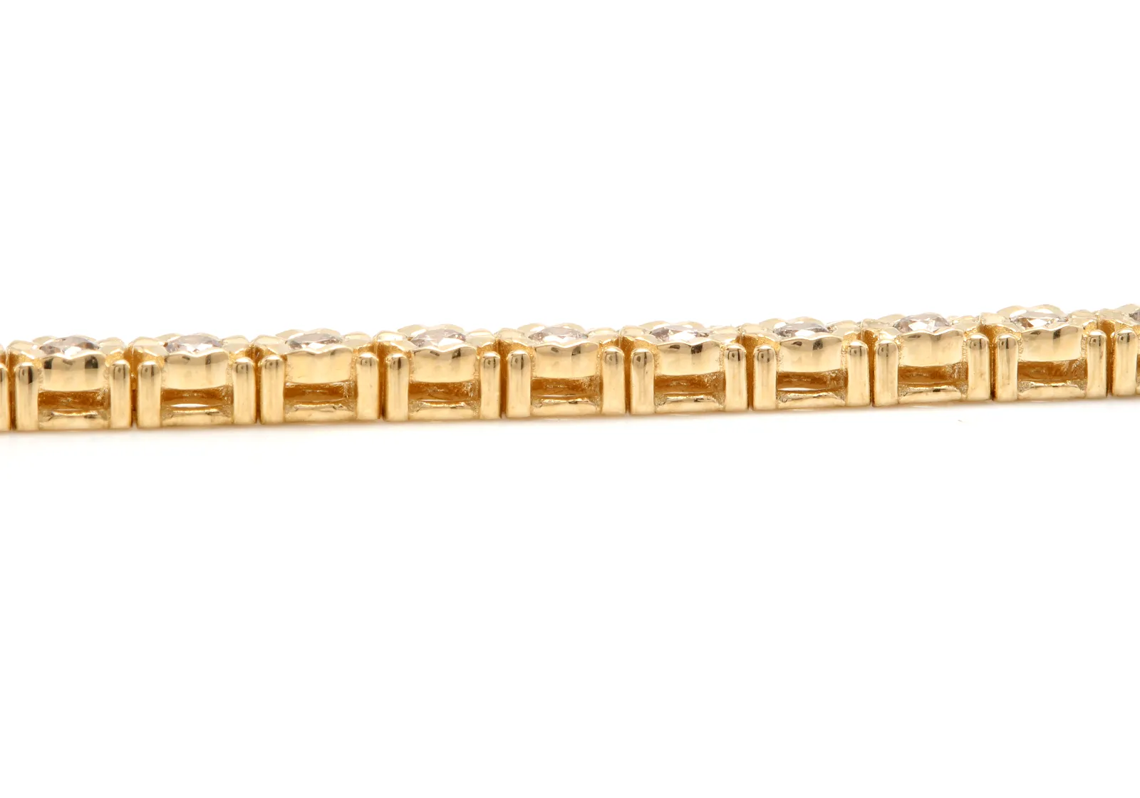 2.60 Carats Natural Diamond 14k Solid Yellow Gold Tennis Bracelet
