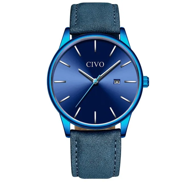 8082C | Quartz Men Watch | Leather Band
