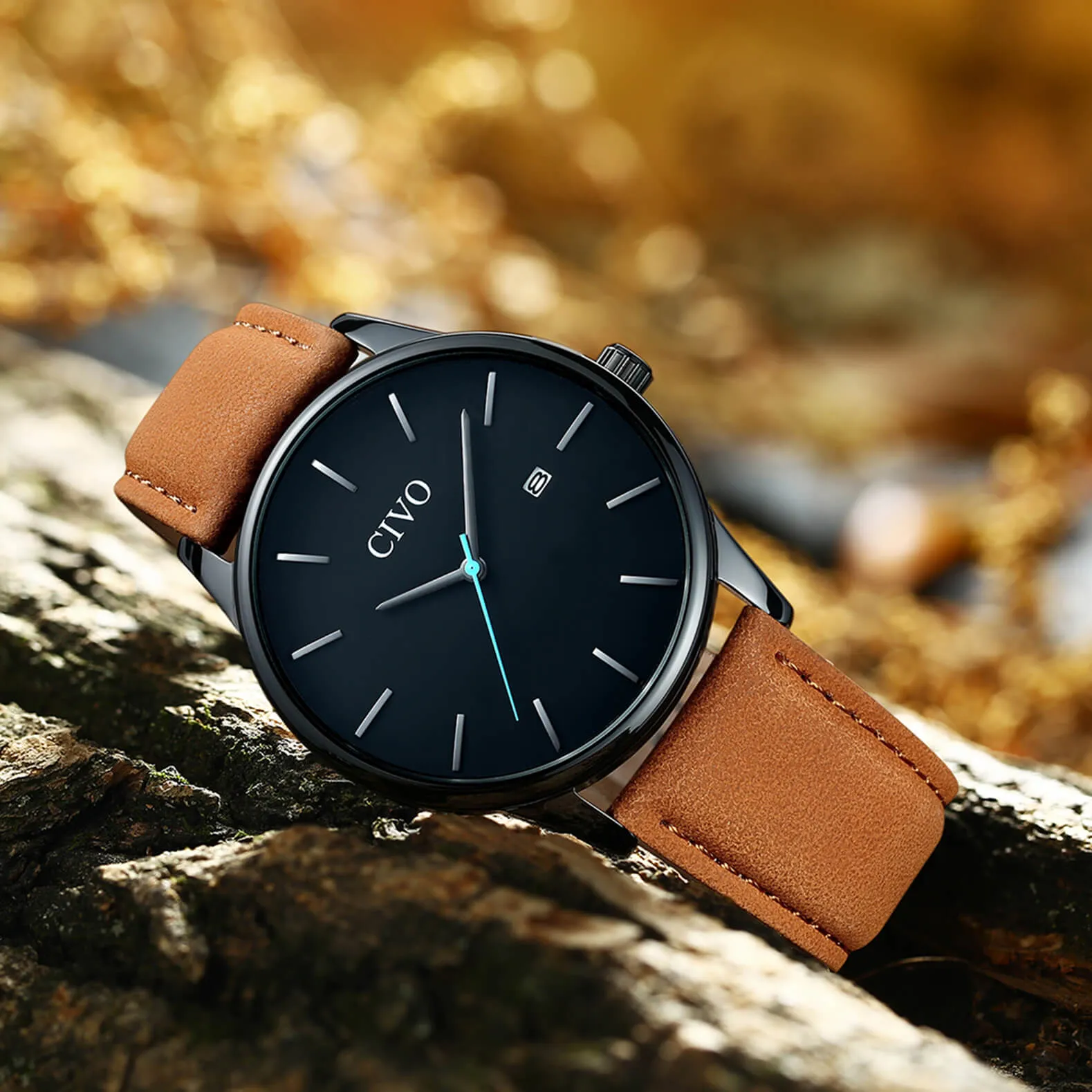 8082C | Quartz Men Watch | Leather Band