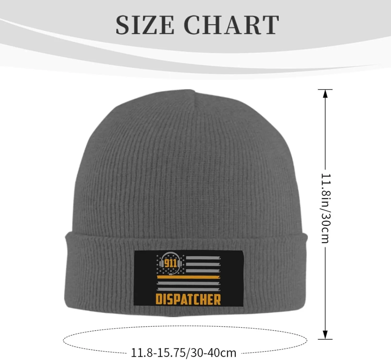 911 Dispatcher Beanie Hat Warm Knit Cuffed Beanie Cap Funny Winter Hat for Men Women