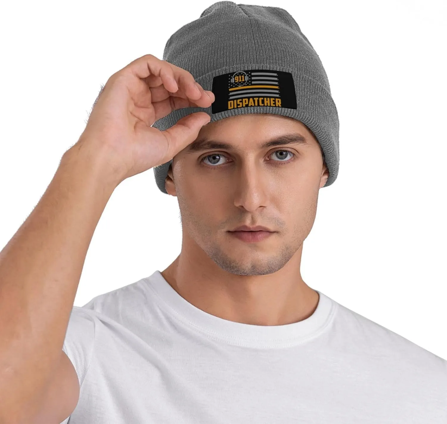 911 Dispatcher Beanie Hat Warm Knit Cuffed Beanie Cap Funny Winter Hat for Men Women