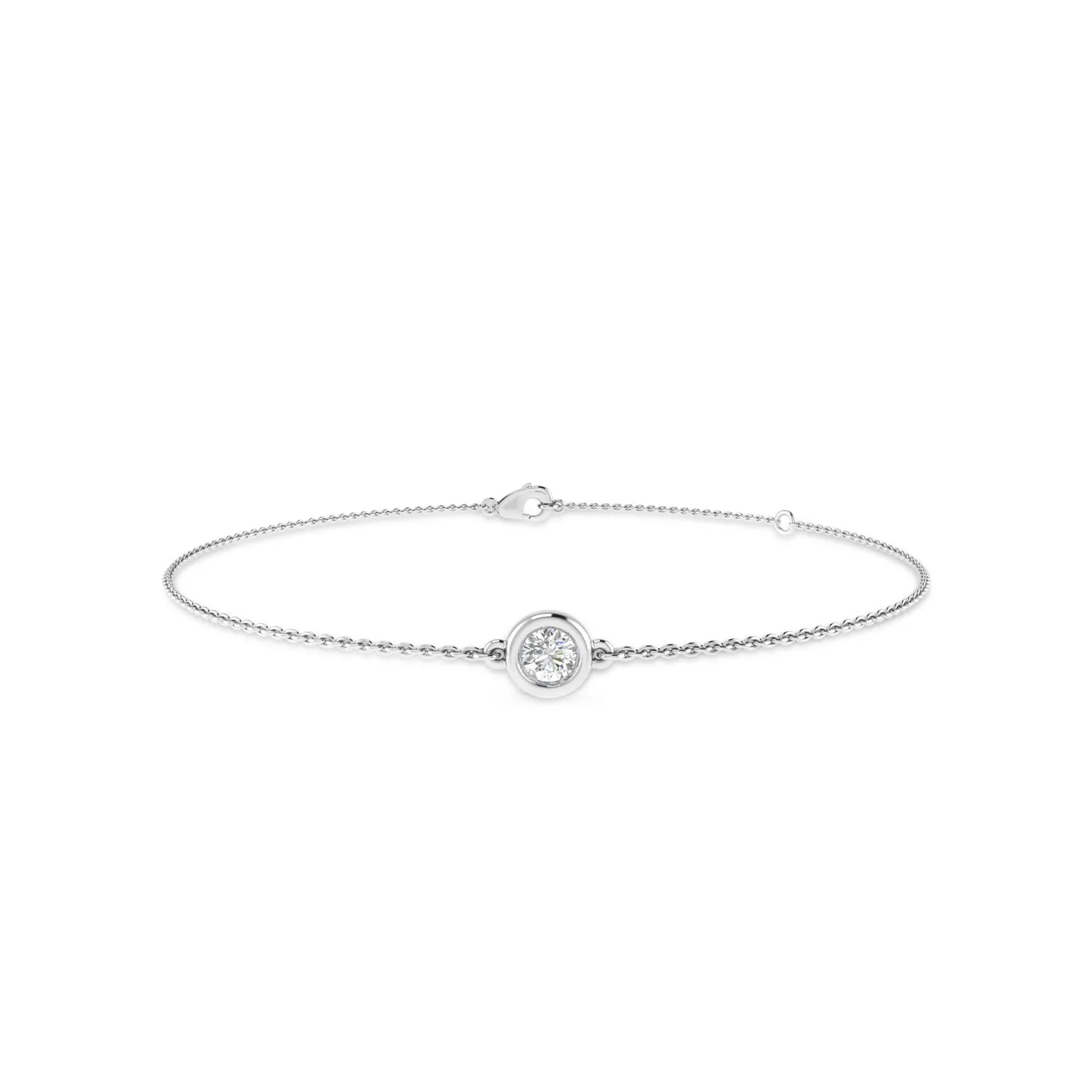 9K White Gold 0.15ct Diamond Bracelet - B-4495-015-W
