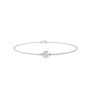 9K White Gold 0.15ct Diamond Bracelet - B-4495-015-W