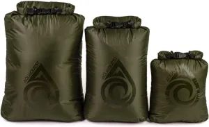 AquaQuest Rogue Dry Bag Set  10   20   30L Olive Drab  100% Waterproof Roll Top  Waterproof Roll Top