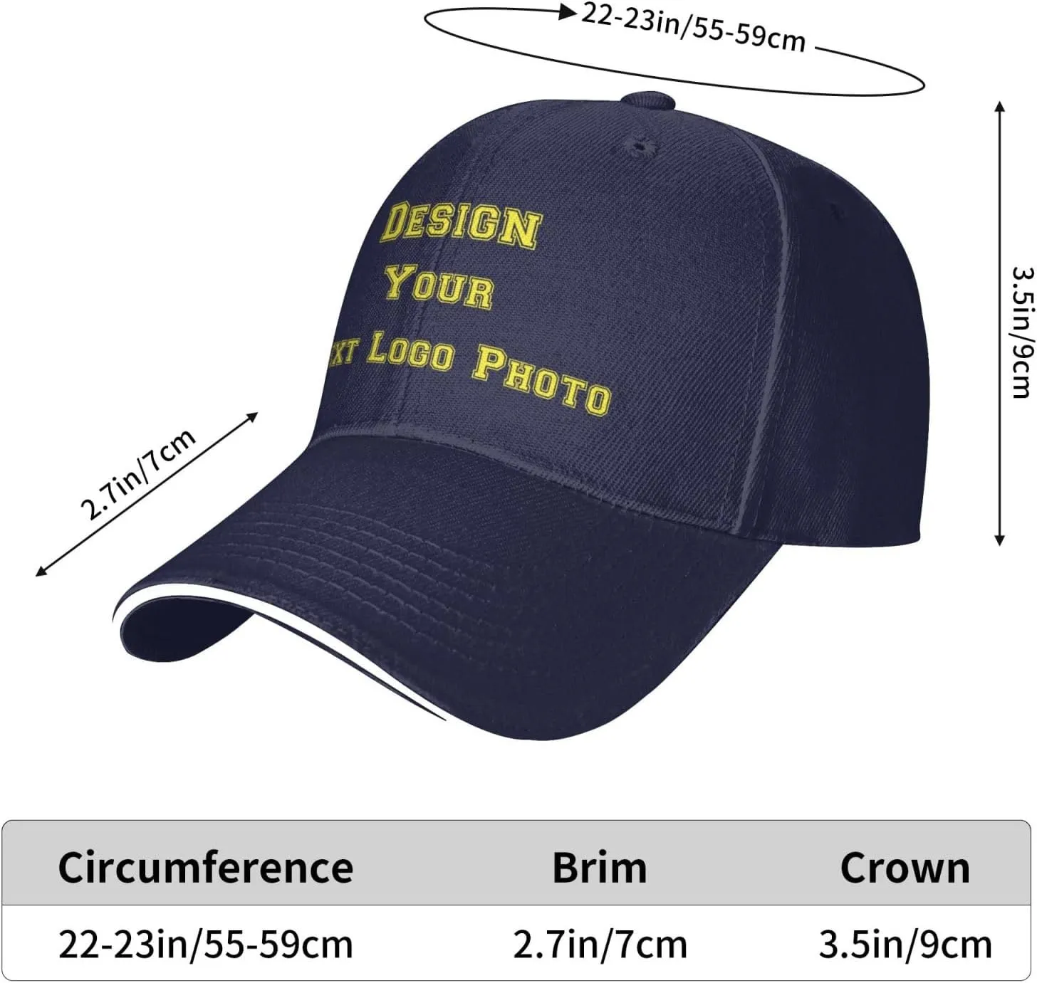 Bulk Custom Hat for Men with Your Photo Text Logo Design Custom Baseball Cap Personalized Hat Custom Trucker Hats