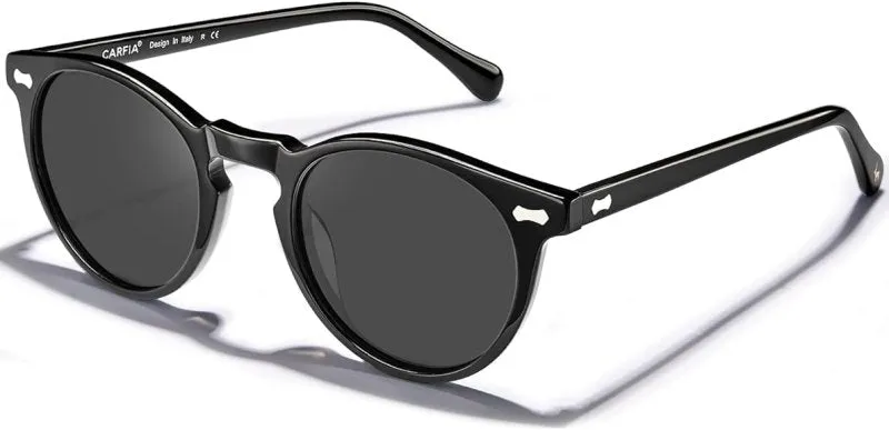 Carfia women's polarised sunglasses made on acetate frame | UV400 and blue light protection | Reduce eye fatigue