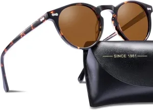 Carfia women's polarised sunglasses made on acetate frame | UV400 and blue light protection | Reduce eye fatigue