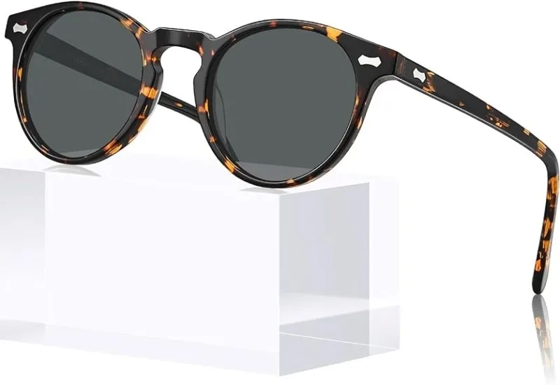 Carfia women's polarised sunglasses made on acetate frame | UV400 and blue light protection | Reduce eye fatigue