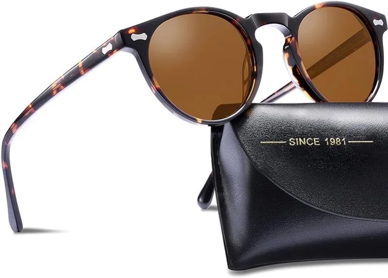 Carfia women's polarised sunglasses made on acetate frame | UV400 and blue light protection | Reduce eye fatigue