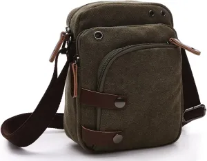 Collsants Mini Crossbody Bags for Women and Men - Small Purses and Handbags - Travel Bag - Canvas Shoulder Purse