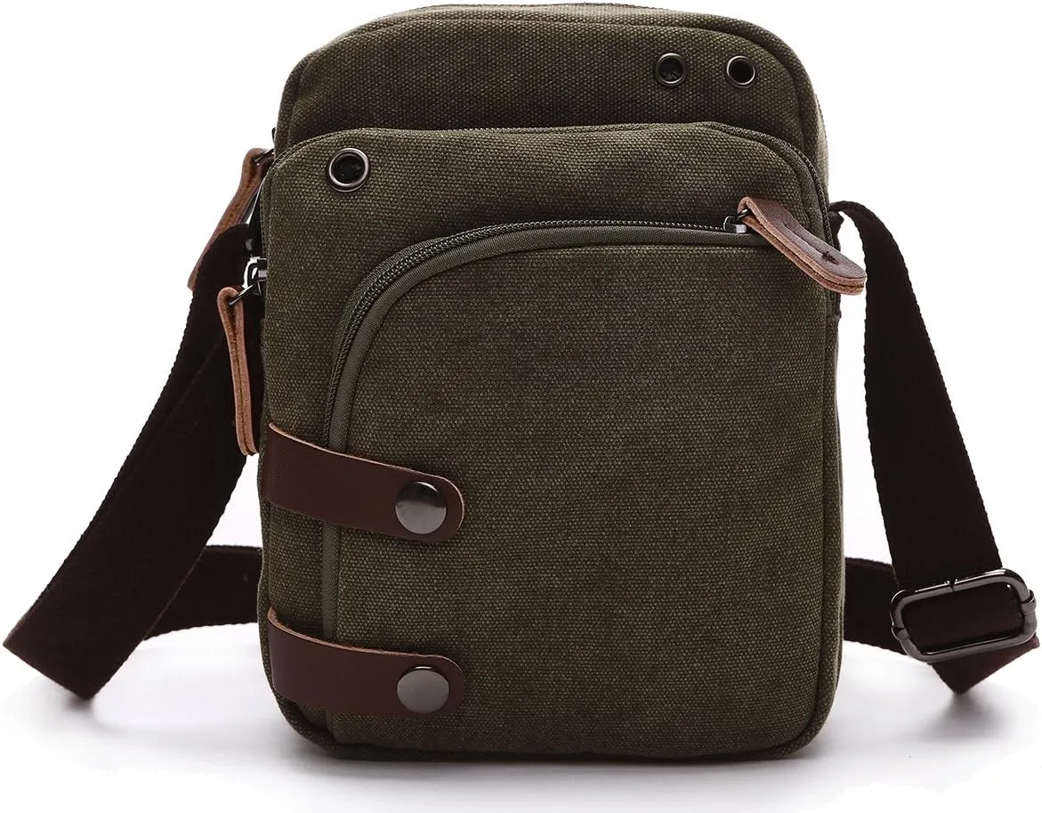 Collsants Mini Crossbody Bags for Women and Men - Small Purses and Handbags - Travel Bag - Canvas Shoulder Purse