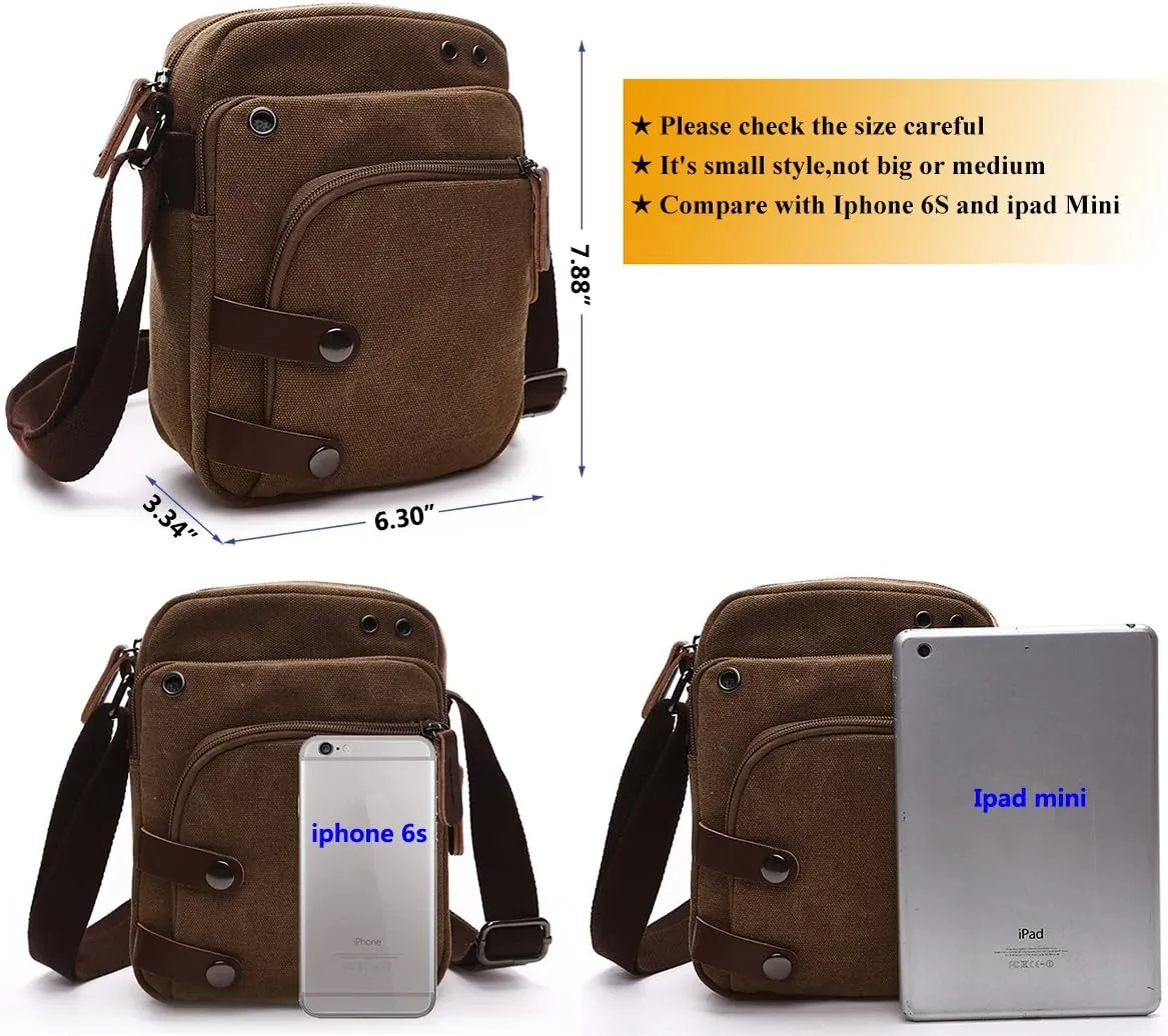 Collsants Mini Crossbody Bags for Women and Men - Small Purses and Handbags - Travel Bag - Canvas Shoulder Purse