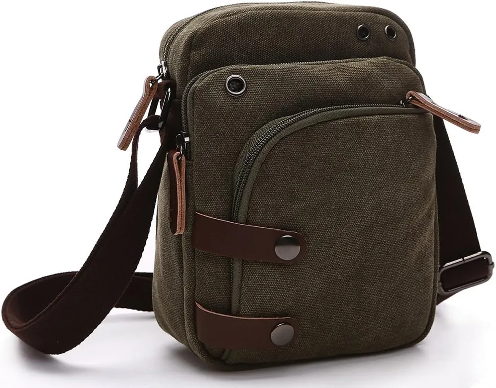 Collsants Mini Crossbody Bags for Women and Men - Small Purses and Handbags - Travel Bag - Canvas Shoulder Purse