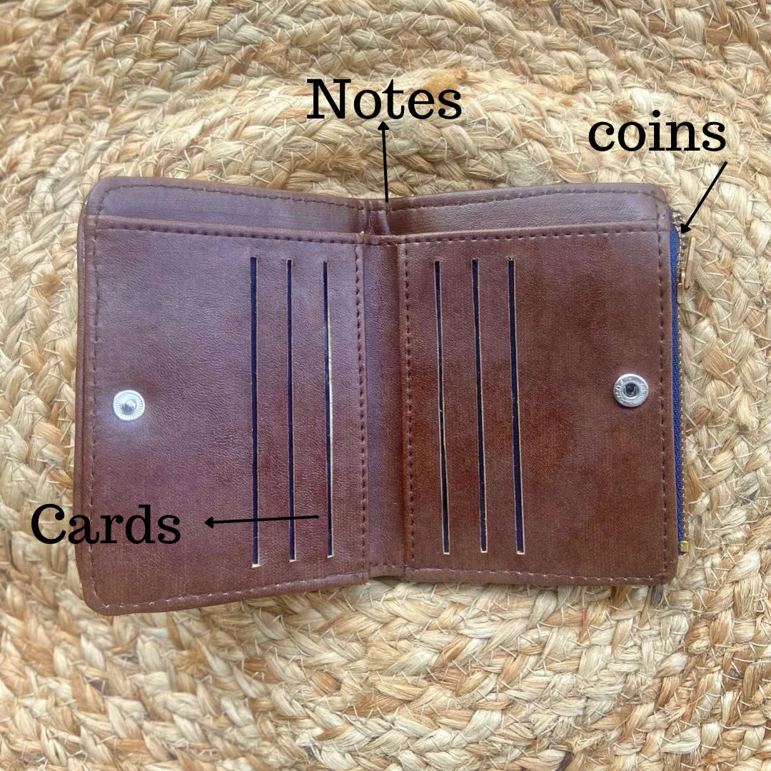 Coral Floral Mini Wallet