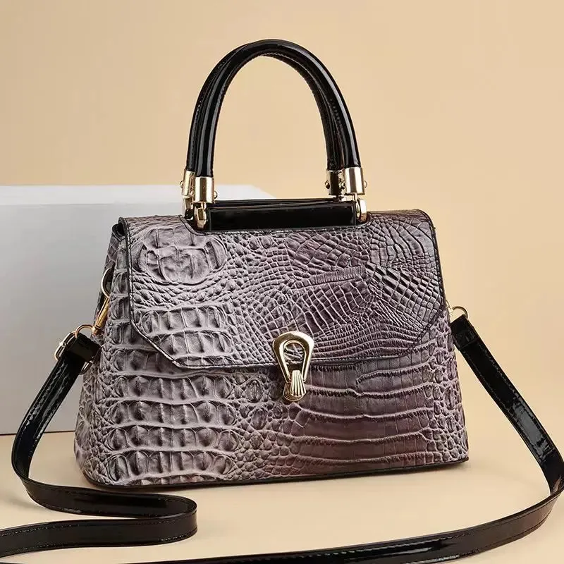 Crocodile Pattern Leather Crossbody Bags