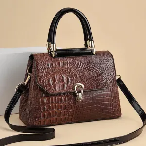 Crocodile Pattern Leather Crossbody Bags