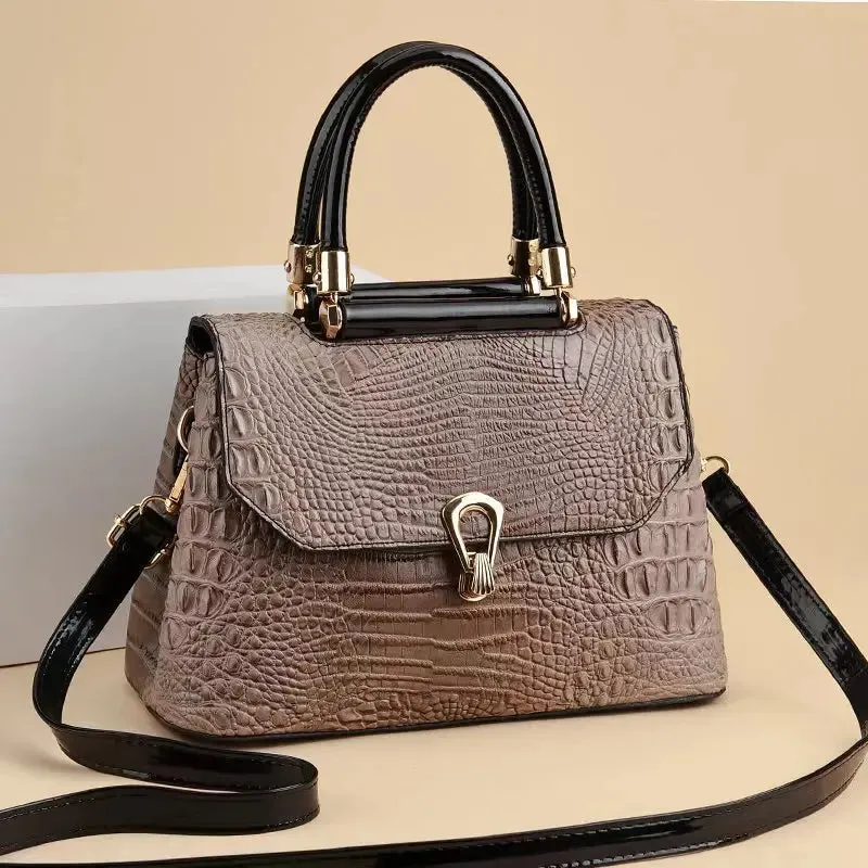Crocodile Pattern Leather Crossbody Bags
