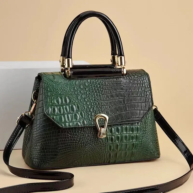 Crocodile Pattern Leather Crossbody Bags