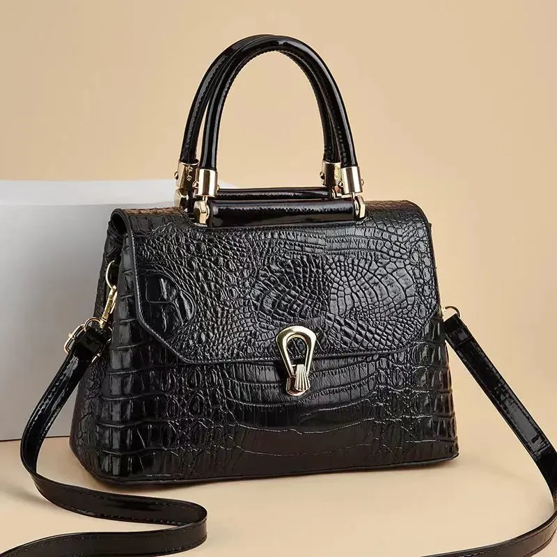 Crocodile Pattern Leather Crossbody Bags