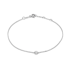 De la Paix Alfie 14 karat white gold bracelet with diamond 0.05 carat