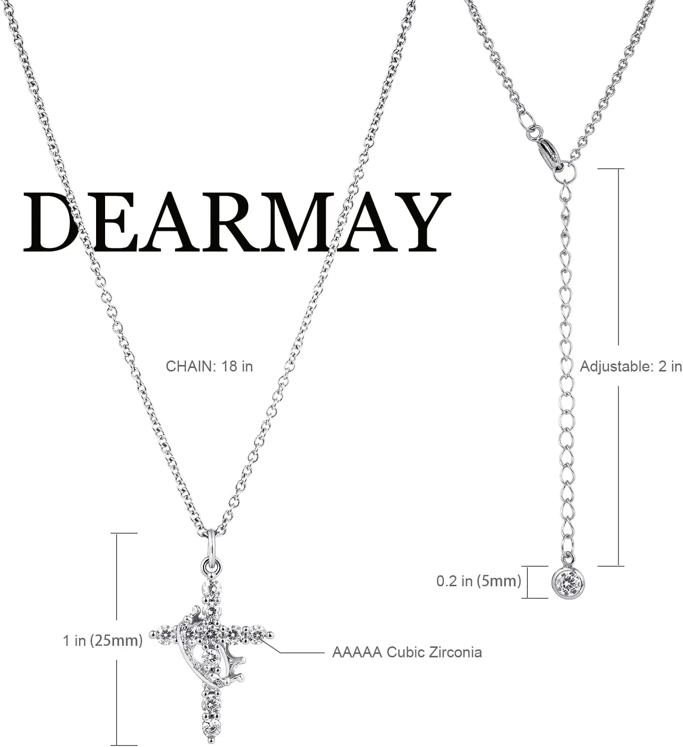 DEARMAY Dainty Cross Necklace for Women, Dainty 14k Gold Filled/Silver Cross Necklaces Simple Layered Small Cross Choker Necklace Thin Chain Necklaces Aesthetic Jewelry for Women Gift