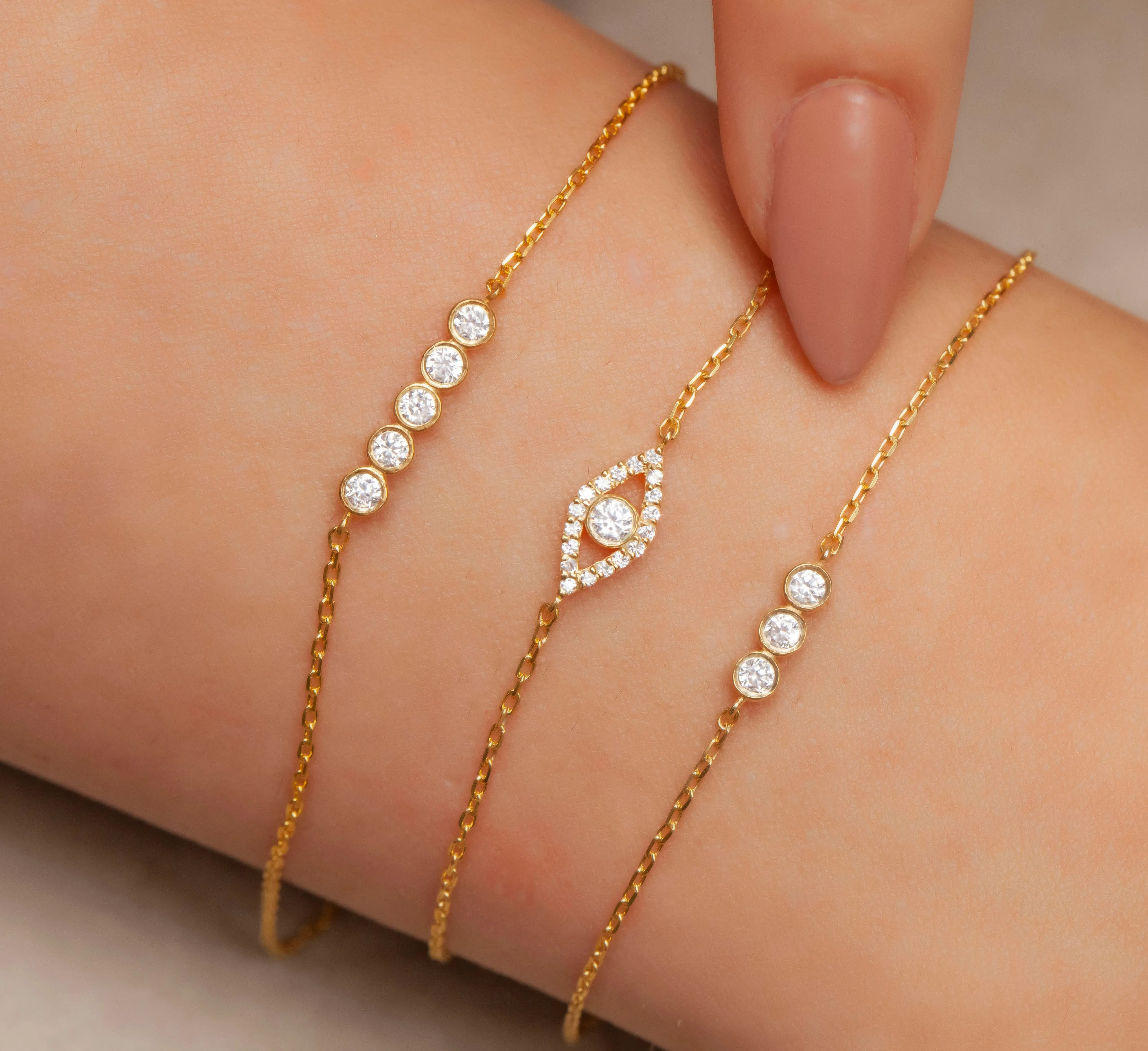 Diamond Bar Bracelet