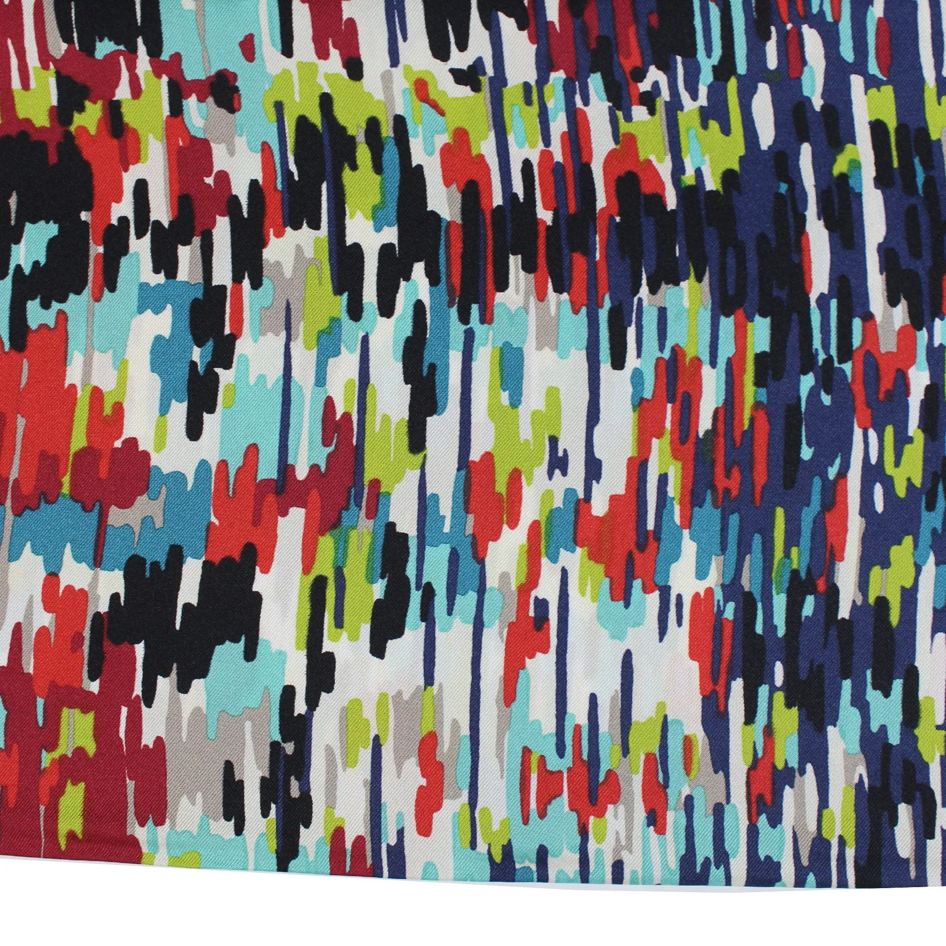 Elie Saab Scarf Midnight Blue Multi Color Design - Twill Silk Square Foulard SALE