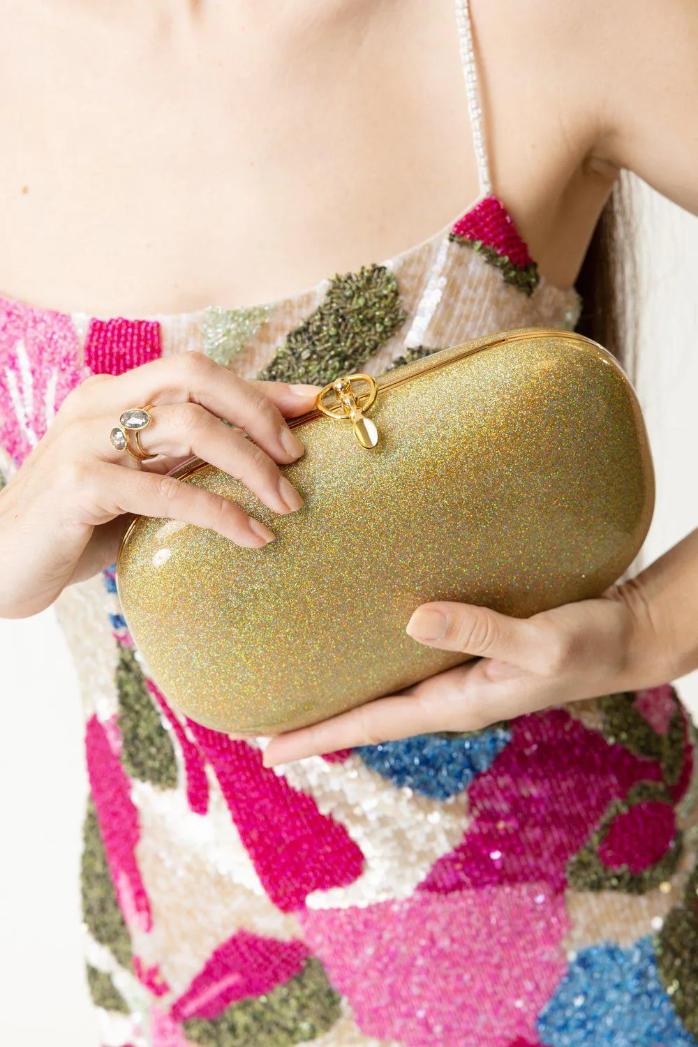 Elina Plus Clutch - Gold Rainbow