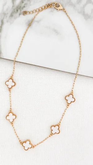 Envy Gold & White Fleurs Necklace