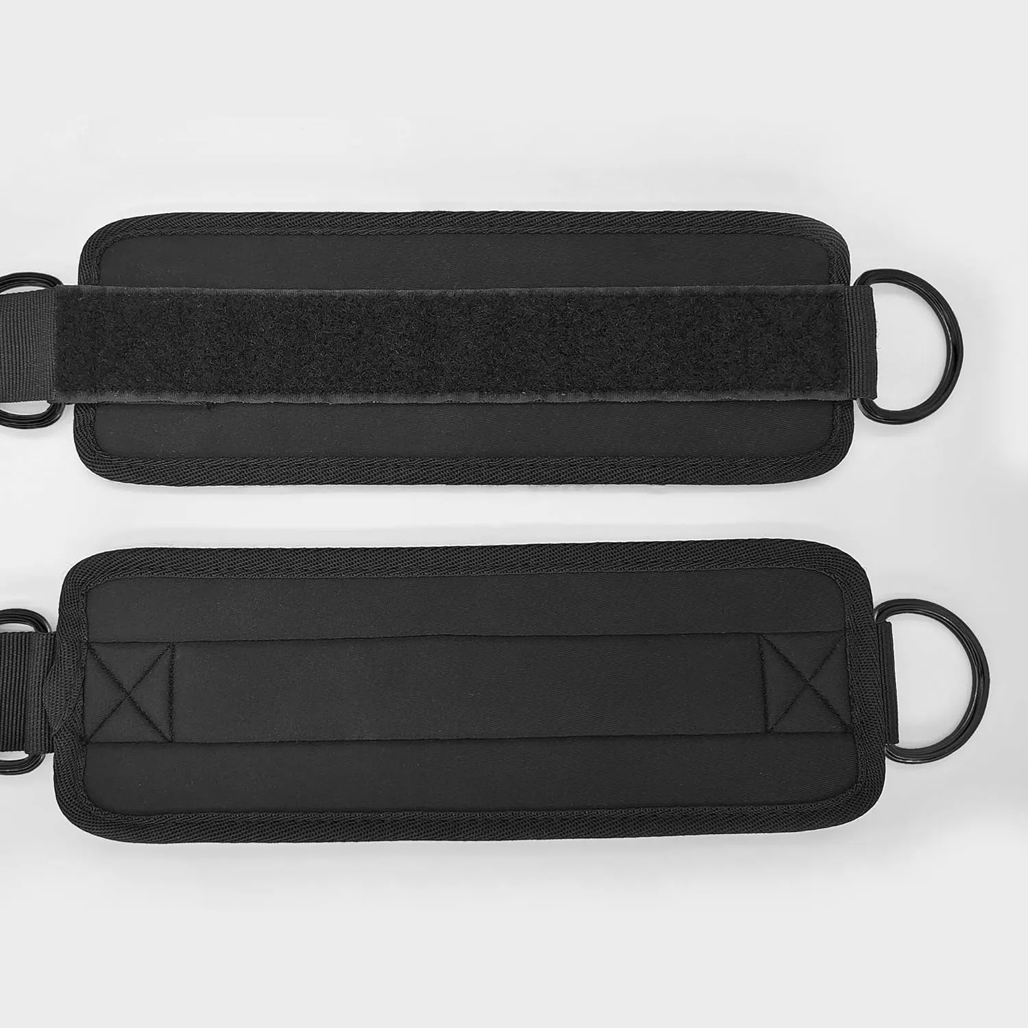 Fitness Ankle Straps for Cable Machines, 2 Pack Comfortable Adjustable Padded Ankle Wrist Cuffs, Kickback Glute Workouts for Men Women, D-Ring Leg Straps with Neoprene Padding