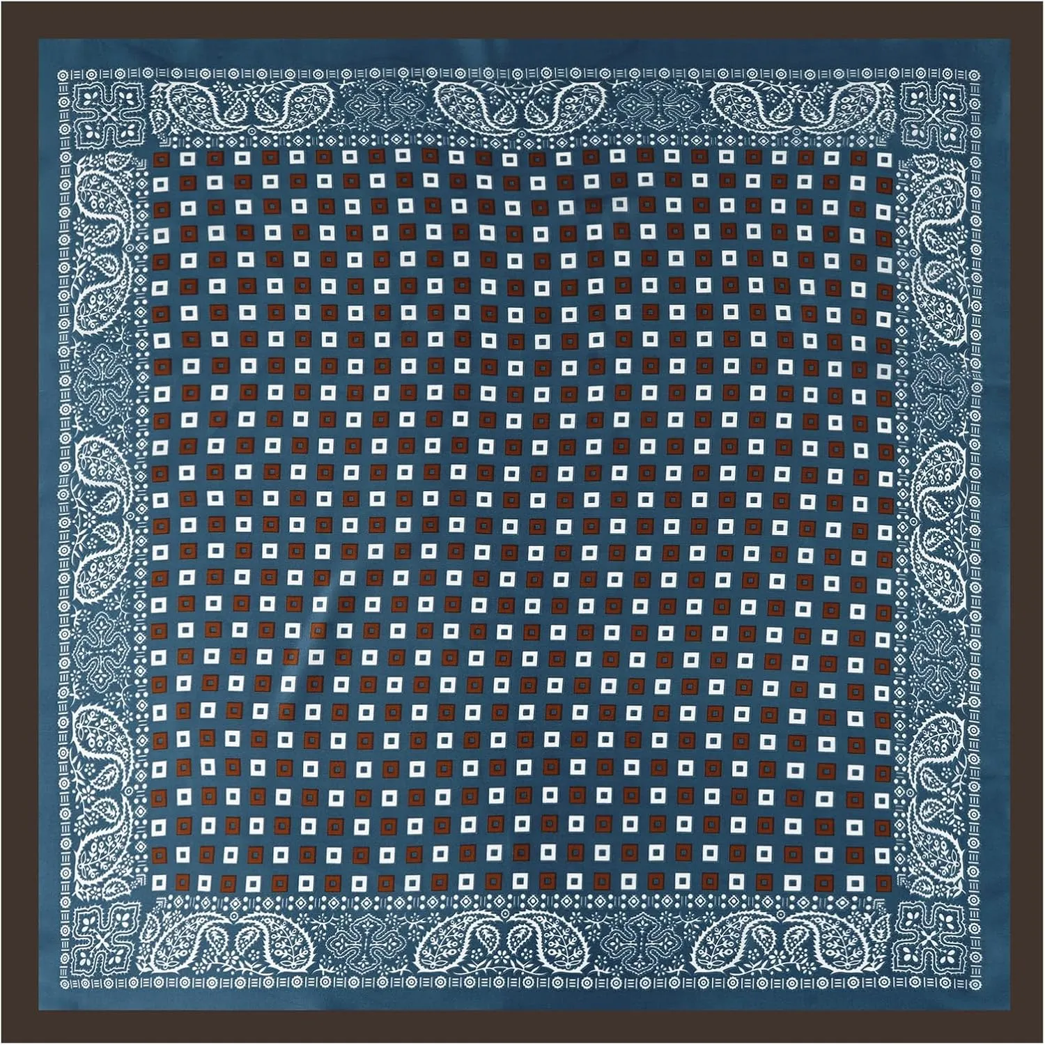 GERINLY Mens Silk Feel Scarf 2 Pack, 27 Inch Neckerchief Ascot, Novelty Head Bandana Wrap