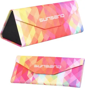 Glasses Case, Foldable Eyeglass Case, Portable Sunglasses Case, Fashionable PU Hard Shell Glasses Case for Men Women