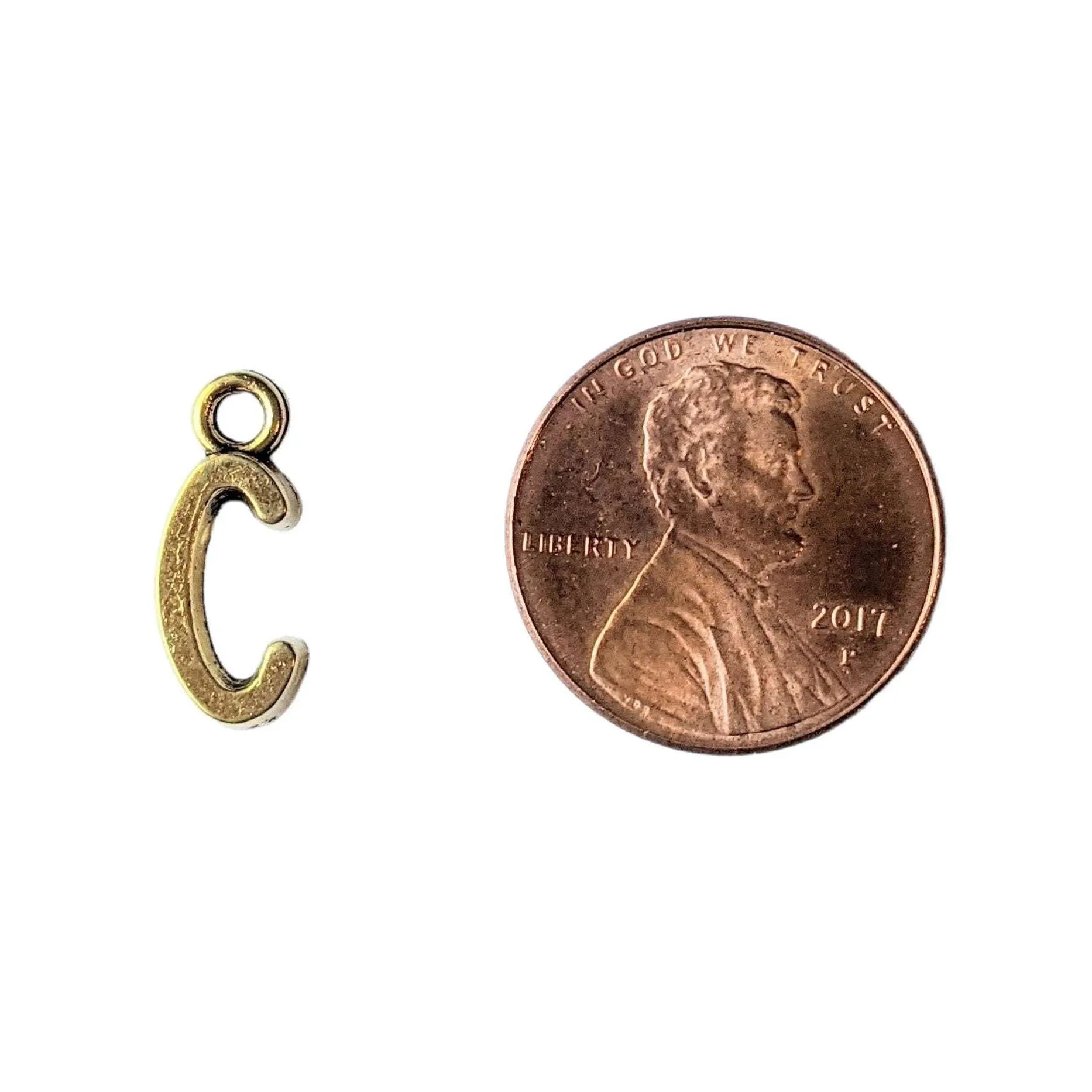 Gold Initial Charm - Letter C