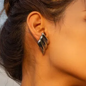 Gold Stud Earrings Minimalist 18K Gold-Plated Fashion Luxury Statement Earrings