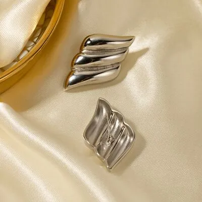 Gold Stud Earrings Minimalist 18K Gold-Plated Fashion Luxury Statement Earrings