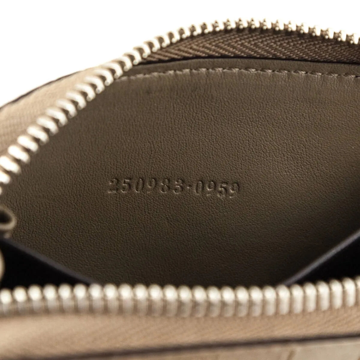 Gucci Taupe Crocodile Zip Around Card Case
