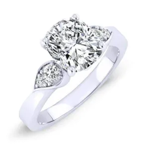 Hibiscus - Cushion Lab Diamond Engagement Ring (IGI Certified)