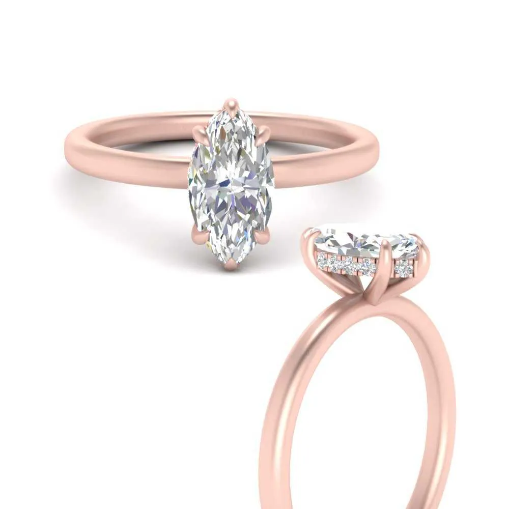 IGI Certified 1/2 - 5 Carat Lab Grown Diamond Thin Band Halo Women Engagement Ring 14K Gold