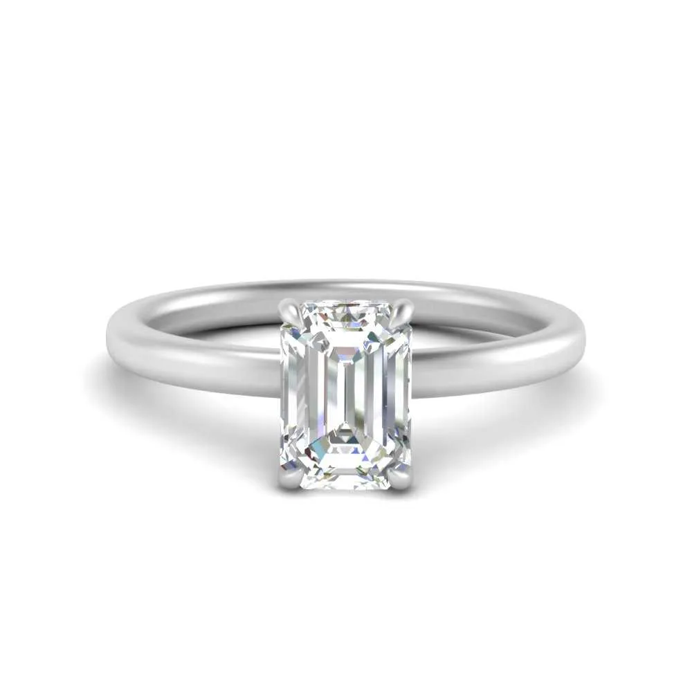 IGI Certified 1/2 - 5 Carat Lab Grown Diamond Thin Band Halo Women Engagement Ring 14K Gold