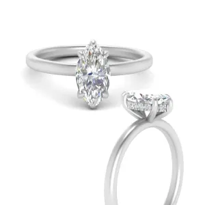 IGI Certified 1/2 - 5 Carat Lab Grown Diamond Thin Band Halo Women Engagement Ring 14K Gold