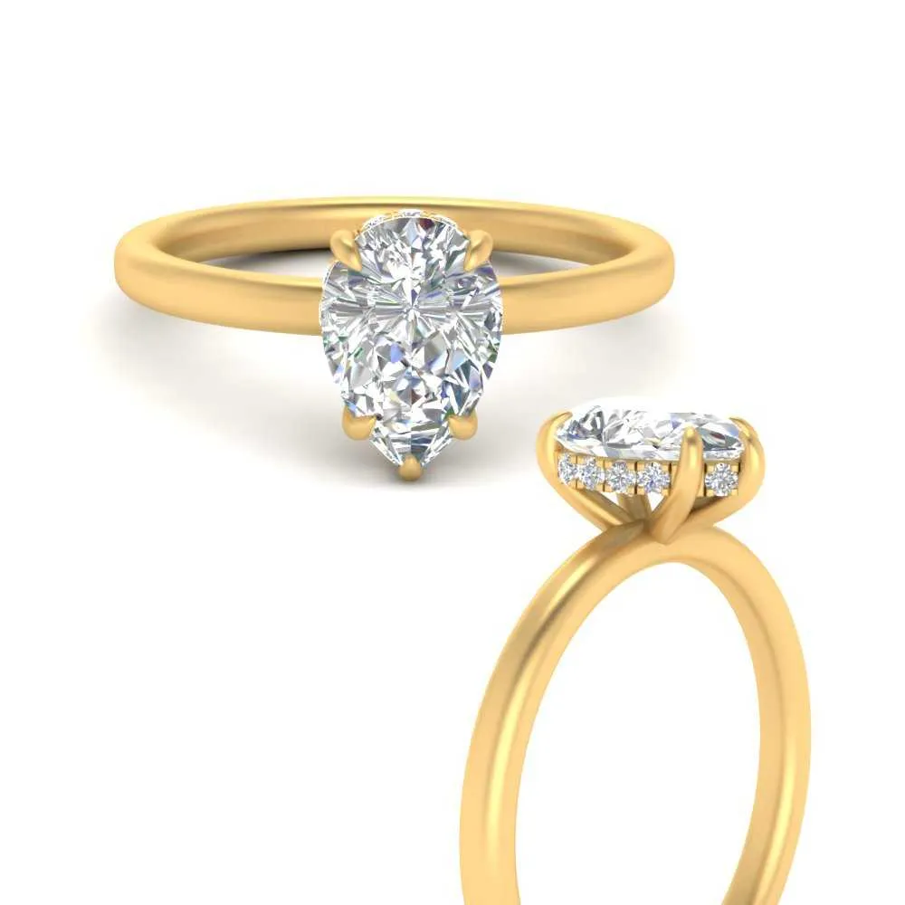 IGI Certified 1/2 - 5 Carat Lab Grown Diamond Thin Band Halo Women Engagement Ring 14K Gold