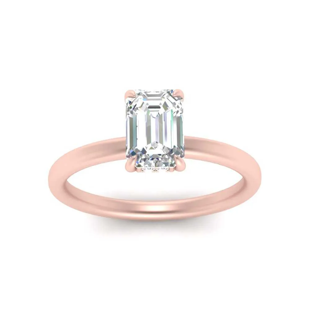 IGI Certified 1/2 - 5 Carat Lab Grown Diamond Thin Band Halo Women Engagement Ring 14K Gold