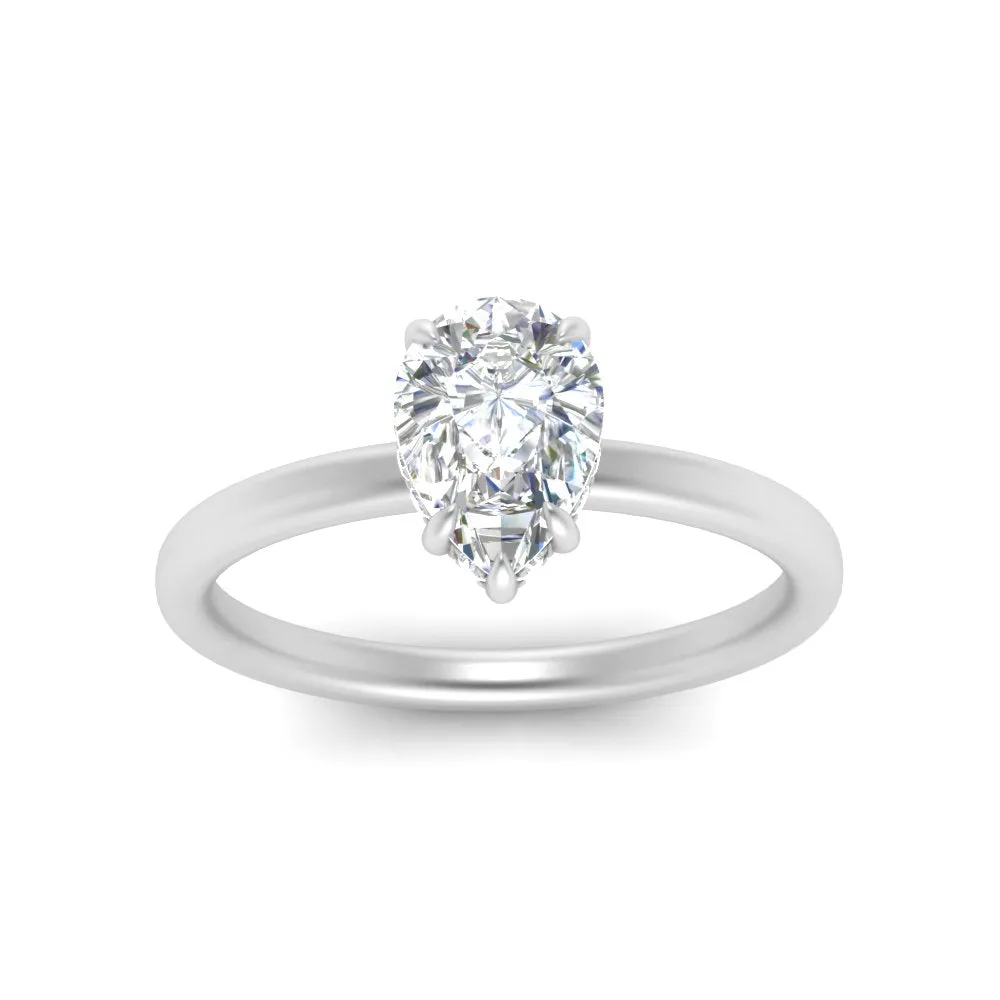 IGI Certified 1/2 - 5 Carat Lab Grown Diamond Thin Band Halo Women Engagement Ring 14K Gold