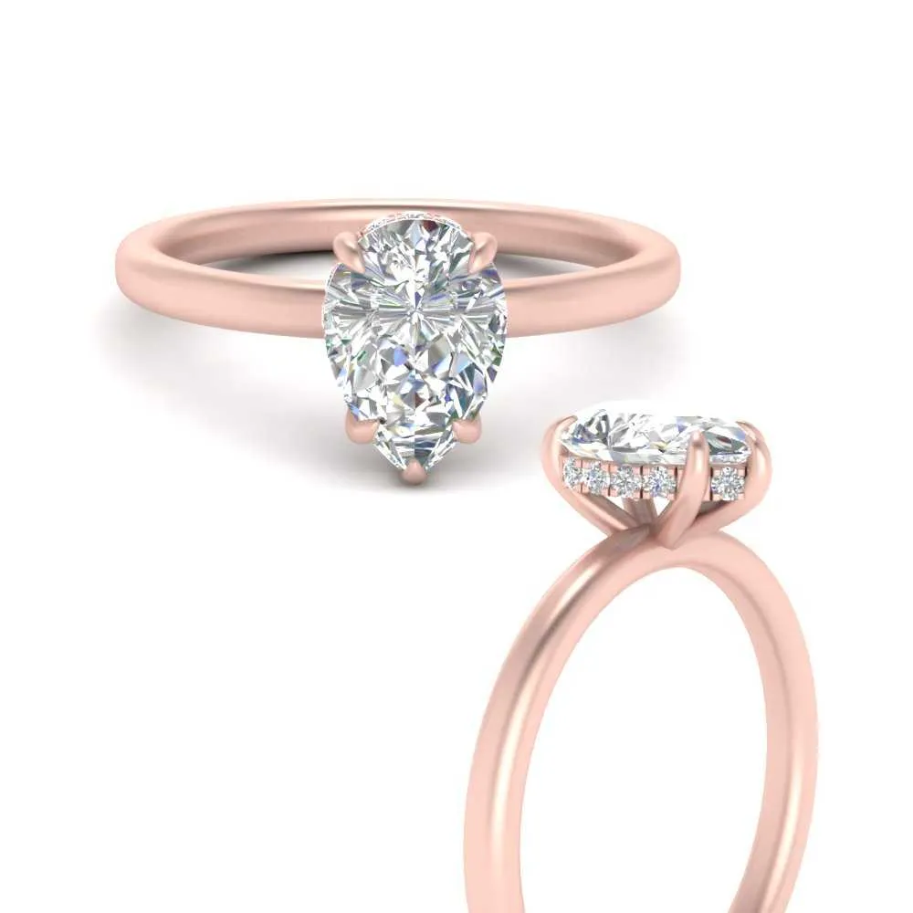 IGI Certified 1/2 - 5 Carat Lab Grown Diamond Thin Band Halo Women Engagement Ring 14K Gold