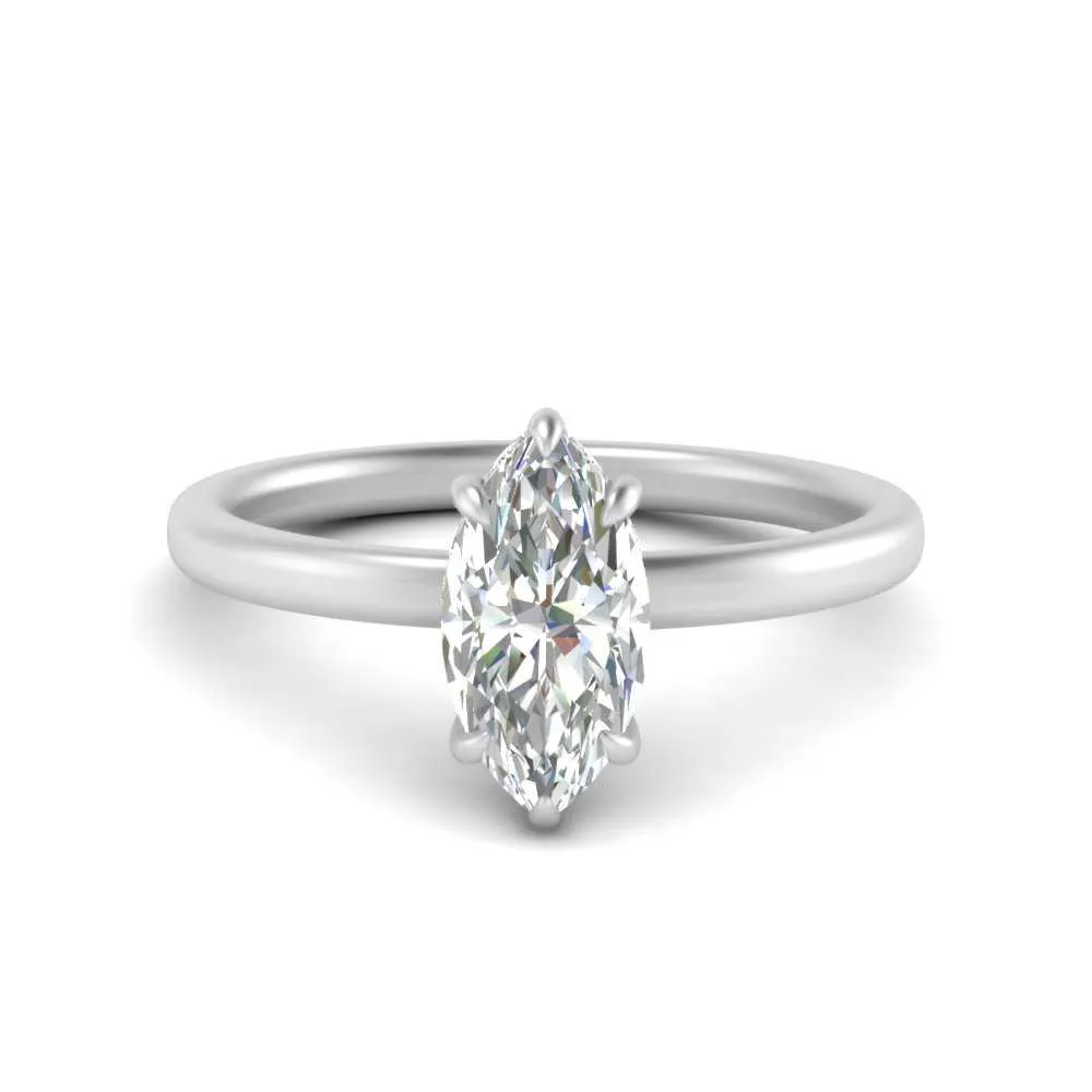 IGI Certified 1/2 - 5 Carat Lab Grown Diamond Thin Band Halo Women Engagement Ring 14K Gold
