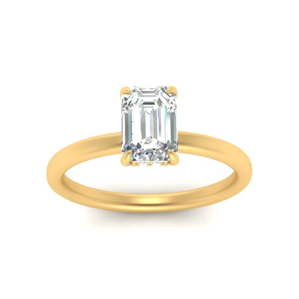 IGI Certified 1/2 - 5 Carat Lab Grown Diamond Thin Band Halo Women Engagement Ring 14K Gold