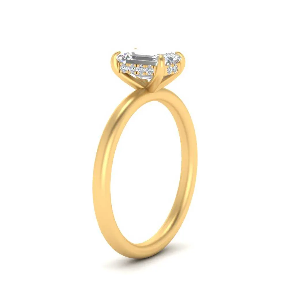 IGI Certified 1/2 - 5 Carat Lab Grown Diamond Thin Band Halo Women Engagement Ring 14K Gold