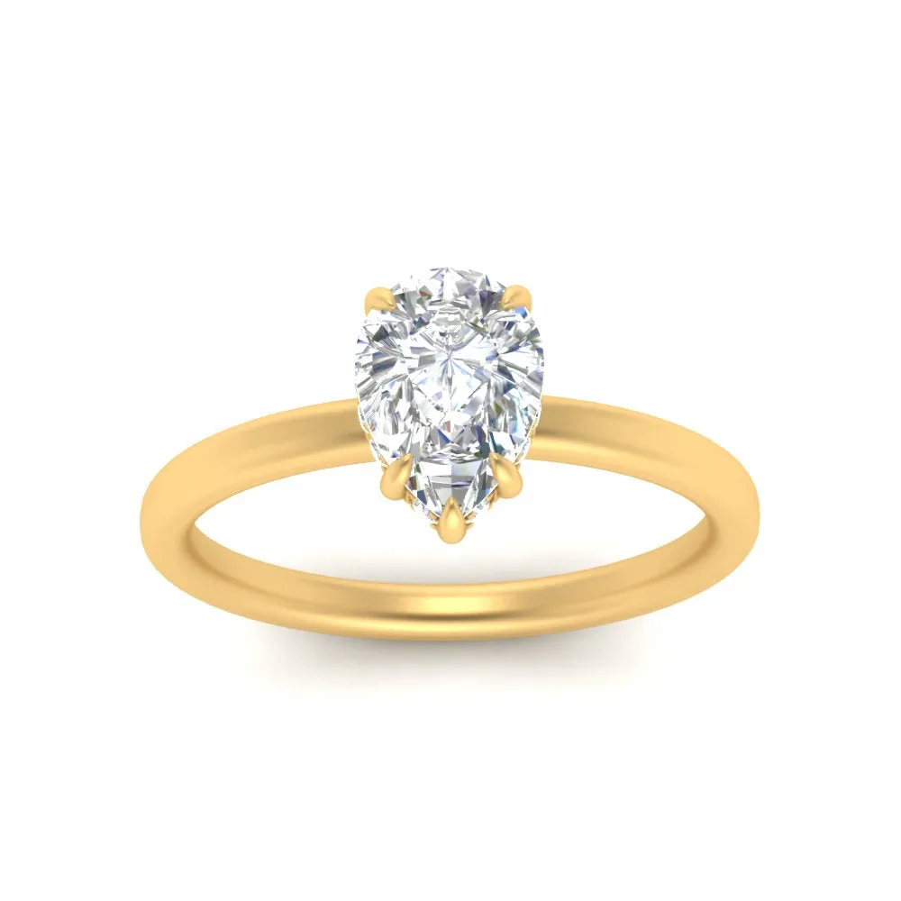 IGI Certified 1/2 - 5 Carat Lab Grown Diamond Thin Band Halo Women Engagement Ring 14K Gold